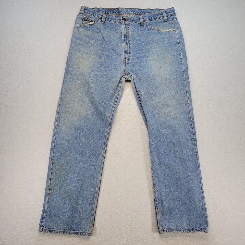 VTG Levis 505‎ Jeans Orange Tab Mens 40x30 Blue Regular Straight Mid Rise Denim